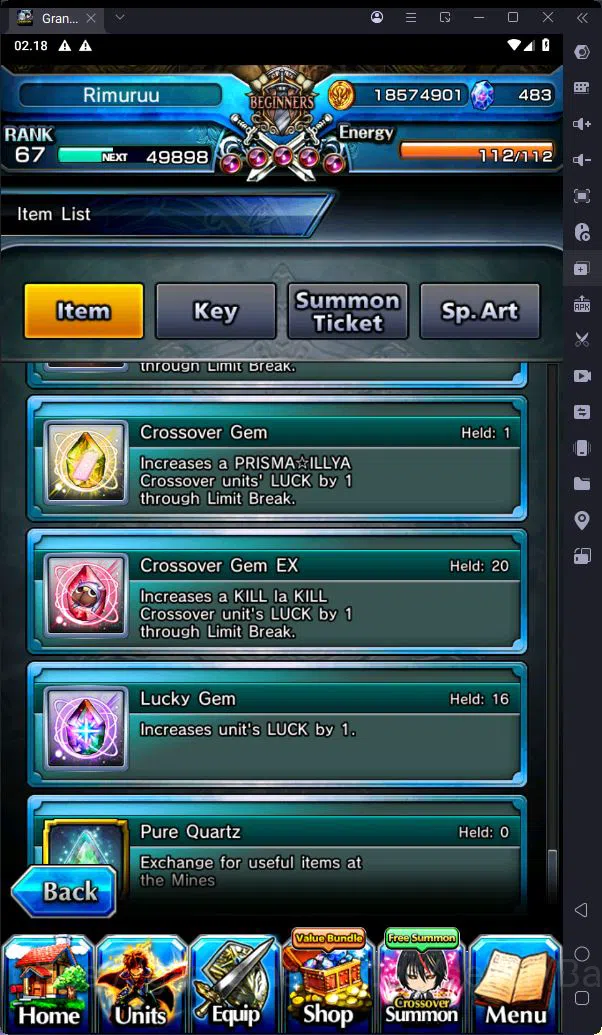 Grand Summoners Accounts [GLOBAL] Rank 67 | 10 Ascend | Ult Paladin Roy TW  image 5