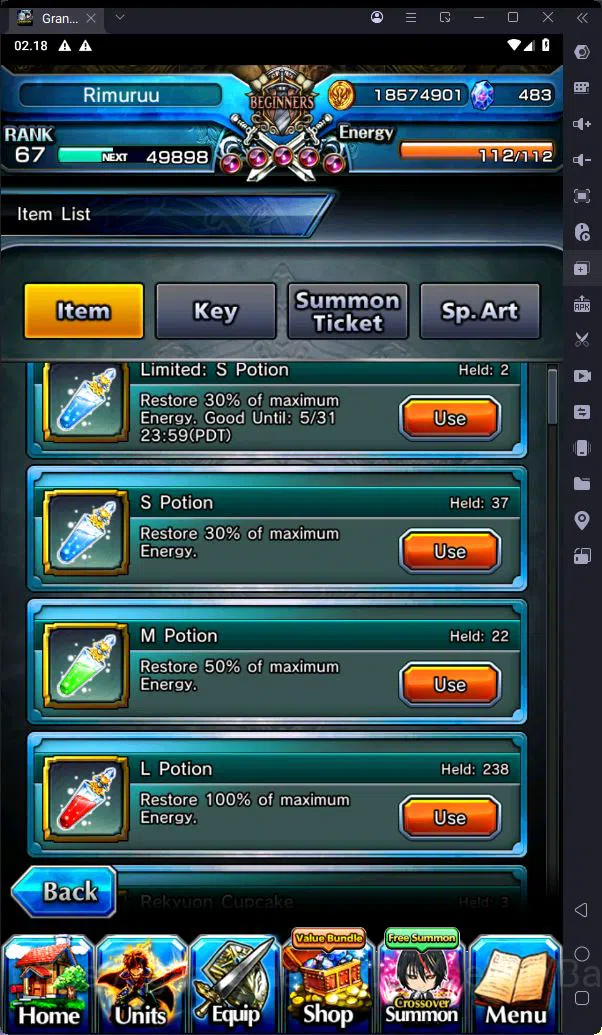 Grand Summoners Accounts [GLOBAL] Rank 67 | 10 Ascend | Ult Paladin Roy TW  image 6