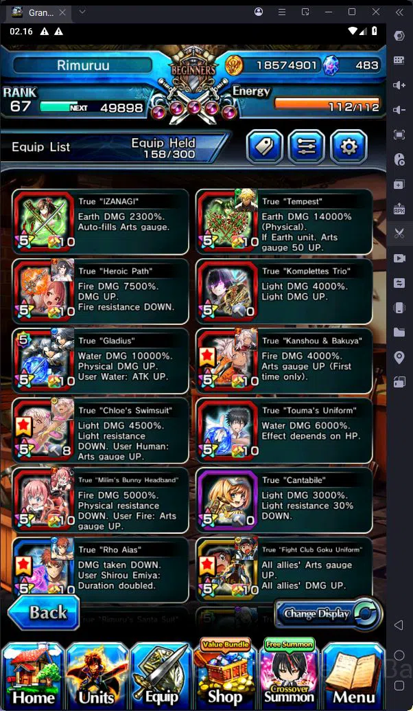 Grand Summoners Accounts [GLOBAL] Rank 67 | 10 Ascend | Ult Paladin Roy TW  image 9