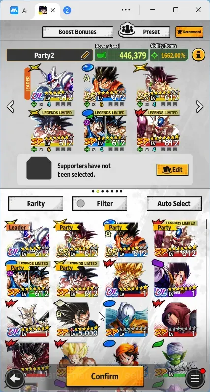 Dragon Ball Legends Accounts High-End Android | Lvl 151|5,6M Total Power|122 CC|2 LR|4 UL|LR Goku,Bardock|UL Final Form 1