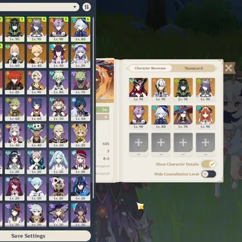 Genshin Impact Accounts Mid Game ASIA|AR 56|Premium Team Nefer+Sign|8 Limited + 4(*5 Weapon)|Arlech+Sign,Nilou