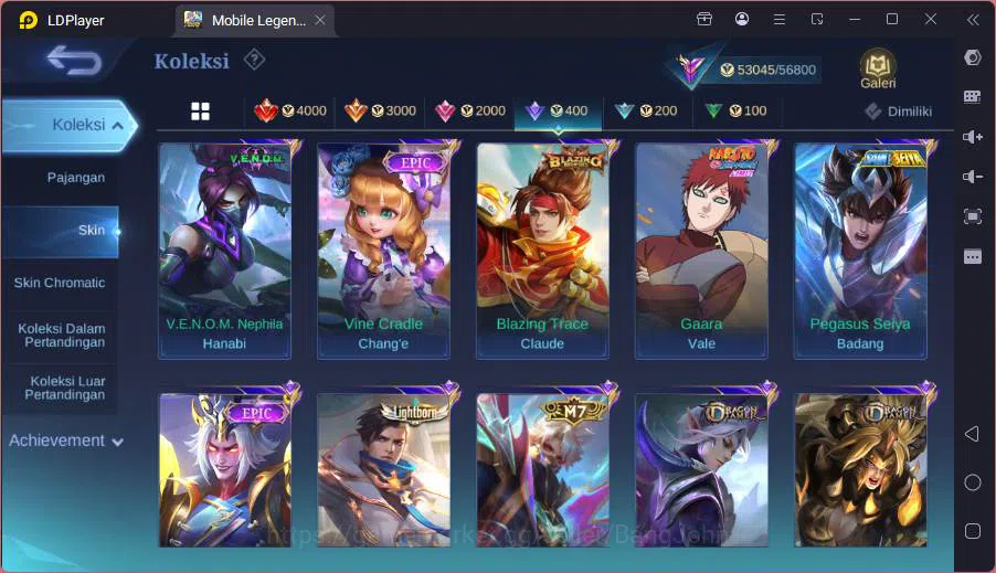 Mobile Legends: Bang Bang Accounts GLOBAL|Hero 91|Skin 209|TF Roger,Prime Granger,Kof image 14