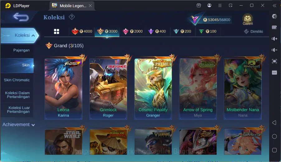 Mobile Legends: Bang Bang Accounts GLOBAL|Hero 91|Skin 209|TF Roger,Prime Granger,Kof image 20