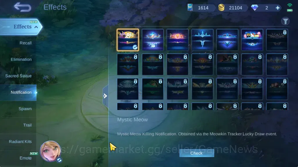 Mobile Legends: Bang Bang Accounts Hero 57|Skin 98|Highest Glory62|Sanrio Chang'e&Flo image 17