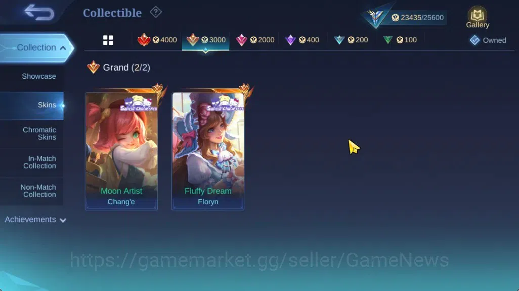 Mobile Legends: Bang Bang Accounts Hero 57|Skin 98|Highest Glory62|Sanrio Chang'e&Flo image 5