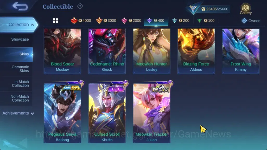 Mobile Legends: Bang Bang Accounts Hero 57|Skin 98|Highest Glory62|Sanrio Chang'e&Flo image 7