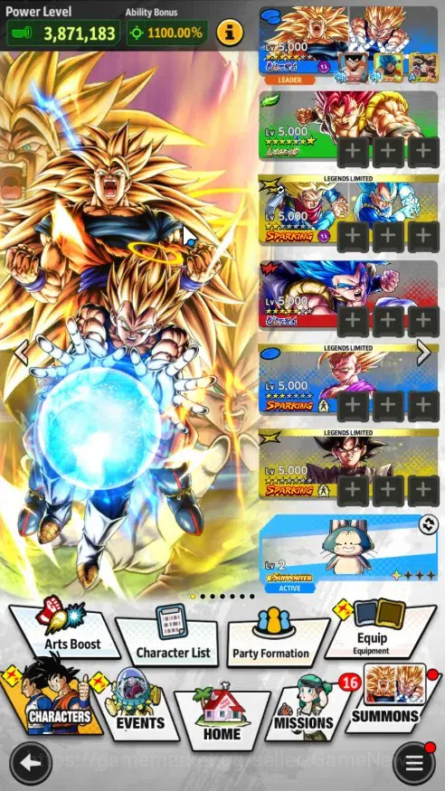 Dragon Ball Legends Accounts High-End 41M TP|Lv 66|5UL +1 LR+18 LL|SSGS Gogeta,SS3&SS2 Goku Vegeta,SS Goku,Vegeta,Omega 2