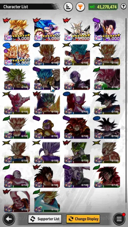 Dragon Ball Legends Accounts High-End 41M TP|Lv 66|5UL +1 LR+18 LL|SSGS Gogeta,SS3&SS2 Goku Vegeta,SS Goku,Vegeta,Omega 3