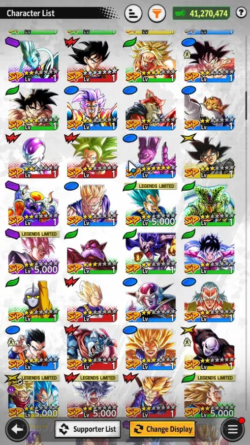 Dragon Ball Legends Accounts High-End 41M TP|Lv 66|5UL +1 LR+18 LL|SSGS Gogeta,SS3&SS2 Goku Vegeta,SS Goku,Vegeta,Omega 8
