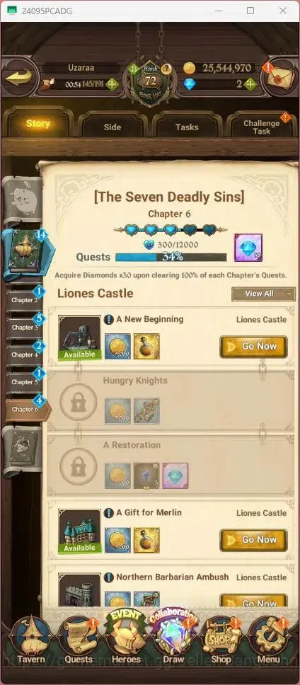 The Seven Deadly Sins: Grand Cross Accounts ASIA |3.59M CC|122 LS|LR Mesis 3/6|UR Menor 2/6,Me image 3