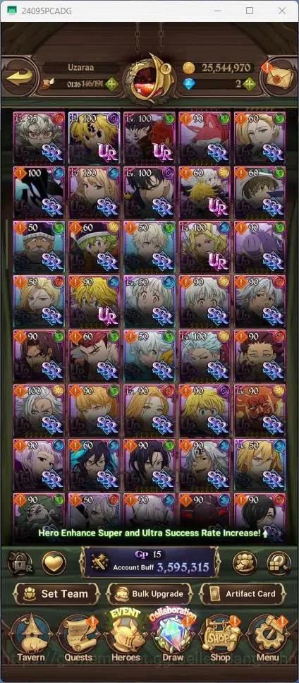 The Seven Deadly Sins: Grand Cross Accounts ASIA |3.59M CC|122 LS|LR Mesis 3/6|UR Menor 2/6,Me image 6