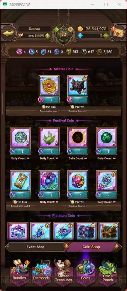 The Seven Deadly Sins: Grand Cross Accounts ASIA |3.59M CC|122 LS|LR Mesis 3/6|UR Menor 2/6,Me image 9