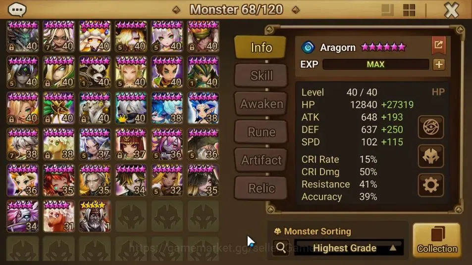 Summoners War: Sky Arena Accounts ASIA Lv100|2 LD[Han+Shazam]|Cryst 15 Goodrunes|60  image 11