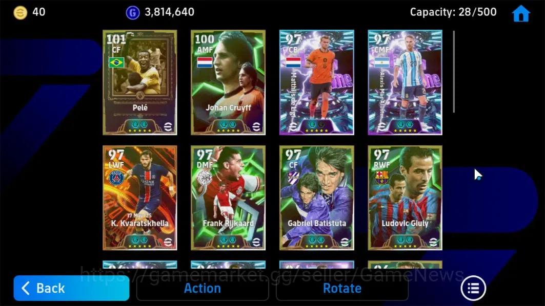 eFootball Accounts Android|PELE,Johan Cruyff,Frank Rijkard,Serginho,M image 7