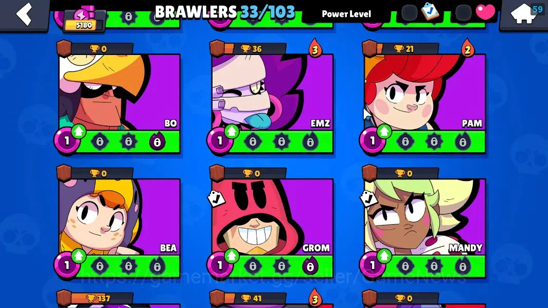 Brawl Stars Accounts 5180 Trophy|33 Brawler 6 Max Lvl|Edgar FullBuffies image 11