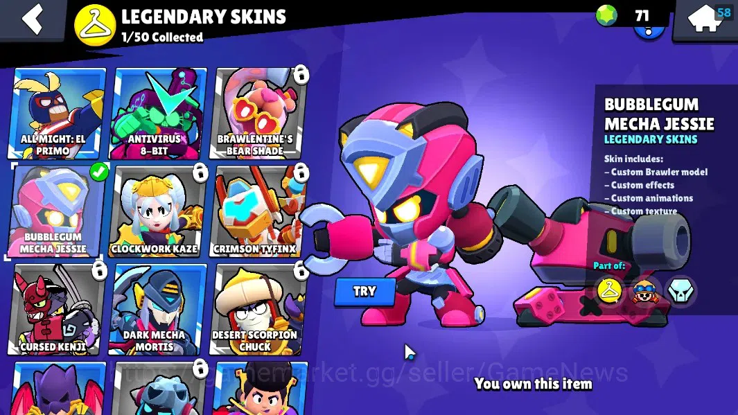 Brawl Stars Accounts 5180 Trophy|33 Brawler 6 Max Lvl|Edgar FullBuffies image 13