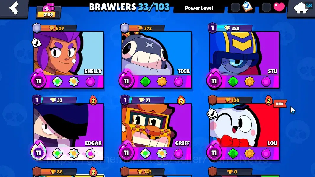 Brawl Stars Accounts 5180 Trophy|33 Brawler 6 Max Lvl|Edgar FullBuffies image 7