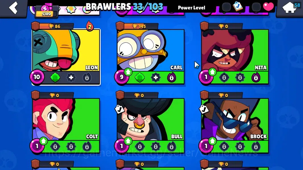 Brawl Stars Accounts 5180 Trophy|33 Brawler 6 Max Lvl|Edgar FullBuffies image 8