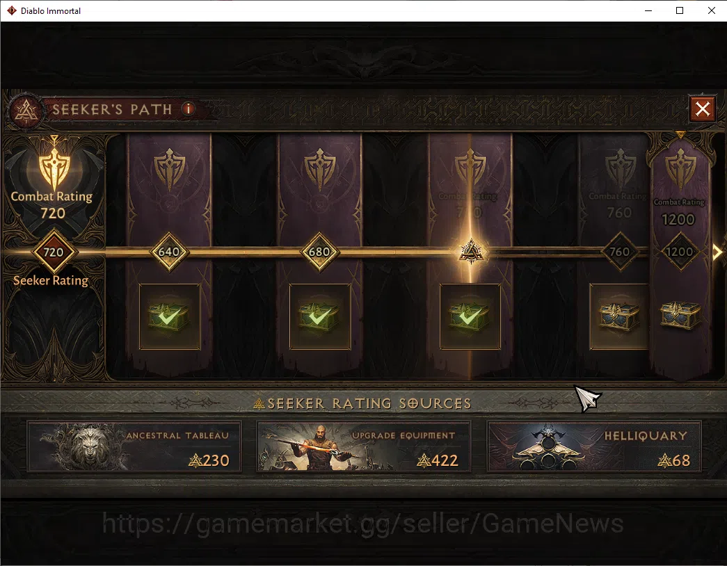 Diablo Immortal Accounts SA - Malah|CS ON|Lv60(616)|Demon Hunter|CR 36k|Res image 12