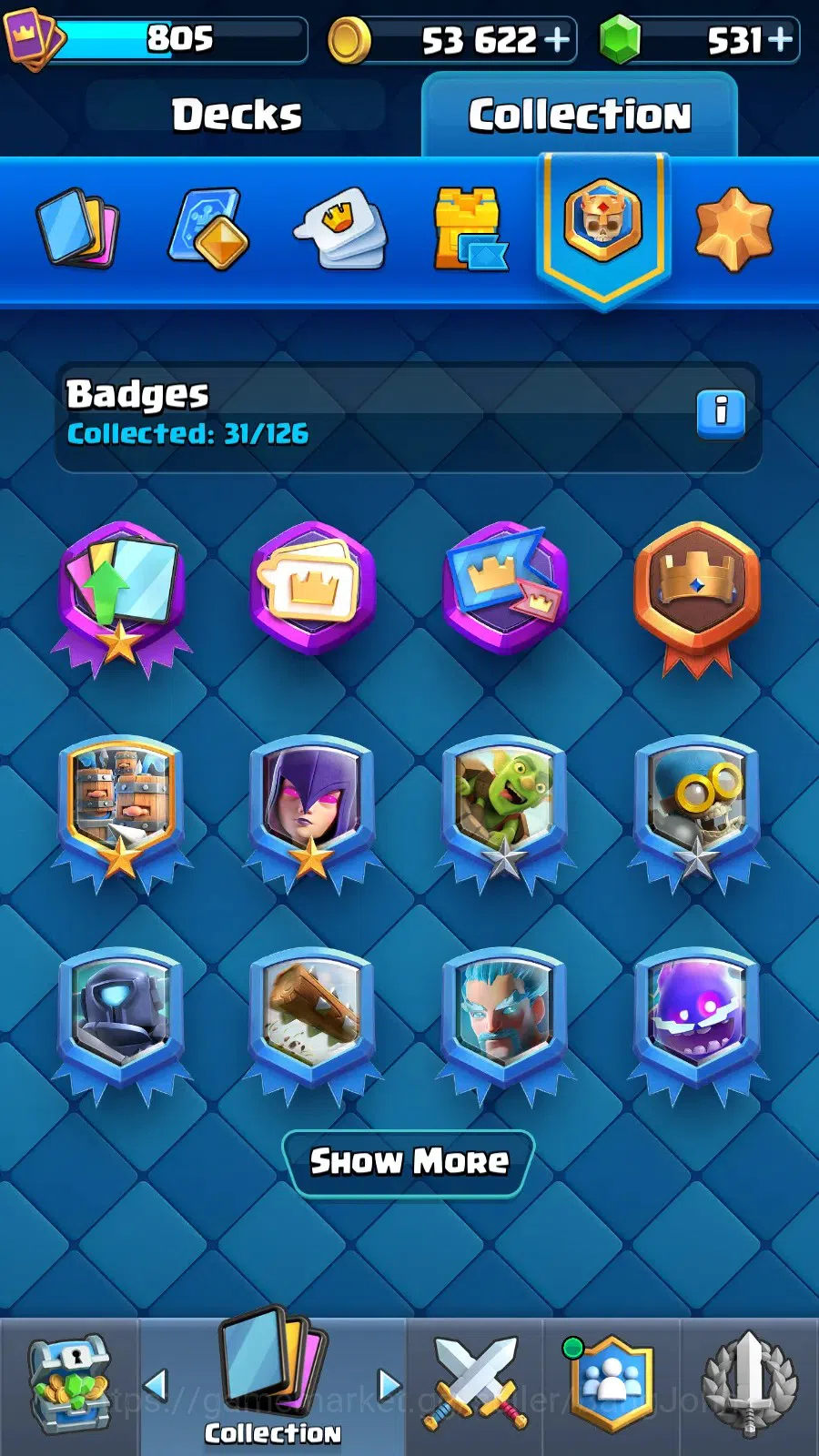 Clash Royale Accounts Unknown|KTL 11|Trophy 5768|Arena 16|Card 93|Lv15 M image 10