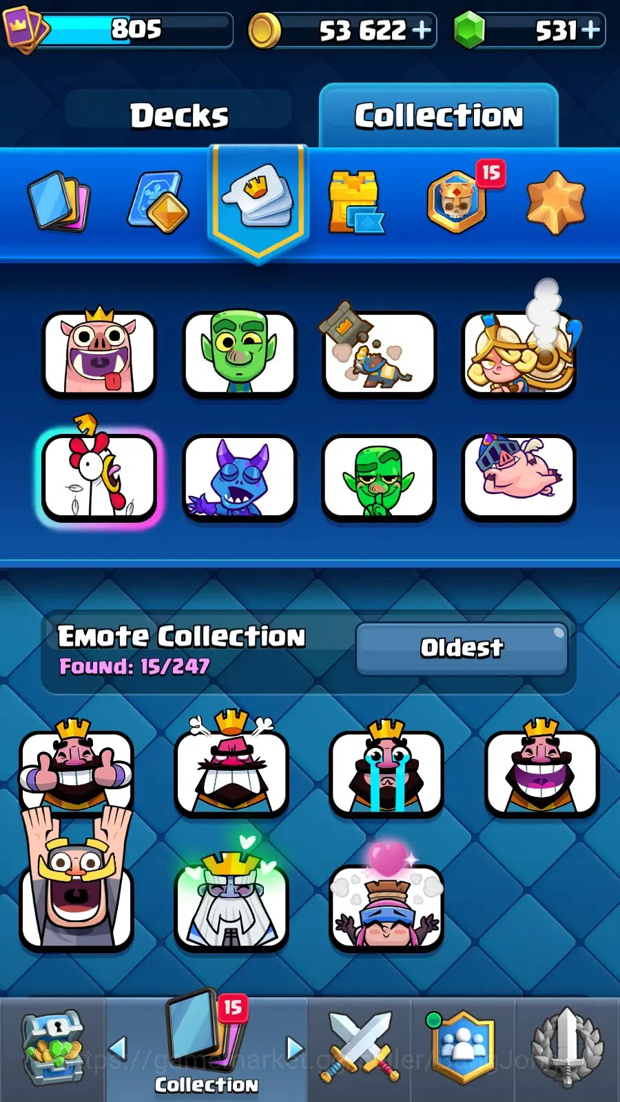 Clash Royale Accounts Unknown|KTL 11|Trophy 5768|Arena 16|Card 93|Lv15 M image 13