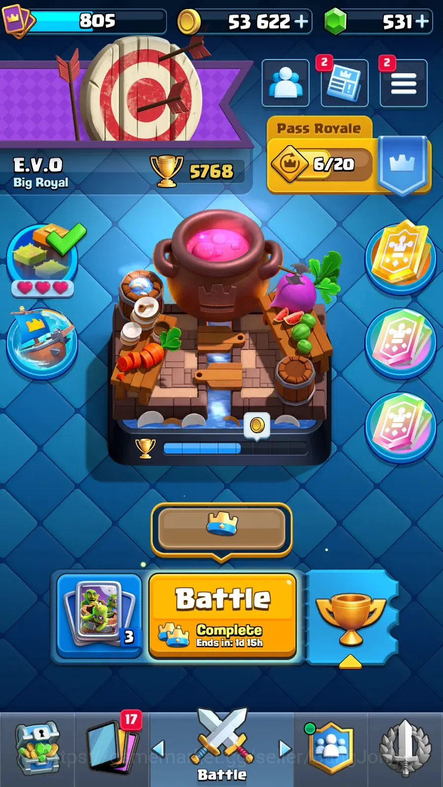Clash Royale Accounts Unknown|KTL 11|Trophy 5768|Arena 16|Card 93|Lv15 M image 19