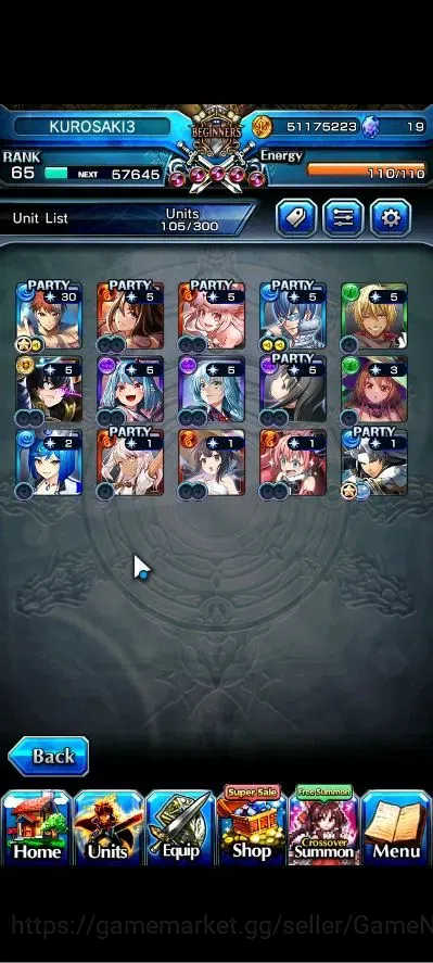 Grand Summoners Accounts Global|Rank 65|15 Ascend+2 TW|[Roy,Emiya]+TW,S Miy image 4