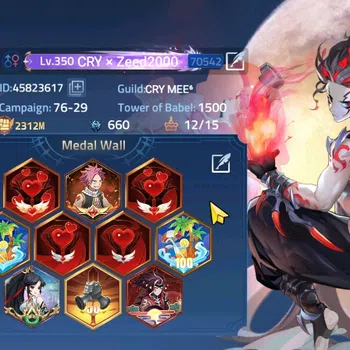 Mobile Legends: Adventure Accounts Sv 70xx|VIP 12|Lvl 350|2,3B BP|12 UR & 12 Nexus|S.Lunox,M.Mystia,E Shah Torre Etc|136