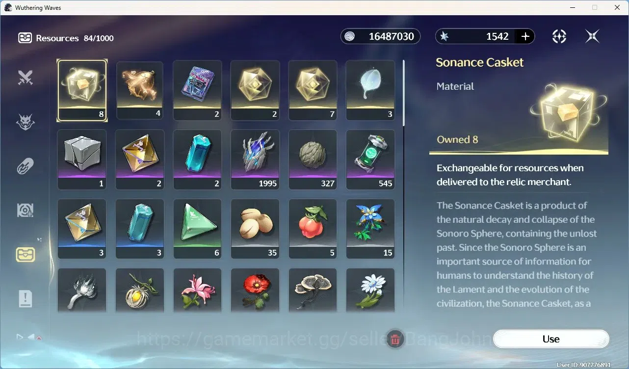 Wuthering Waves Accounts Mid-Game SEA|UL 50|Rank 6|2 Char Limited [Lucy Rc6]+Sign, Rebecca Rc1 | 1542 Astrite |Mc Female 17