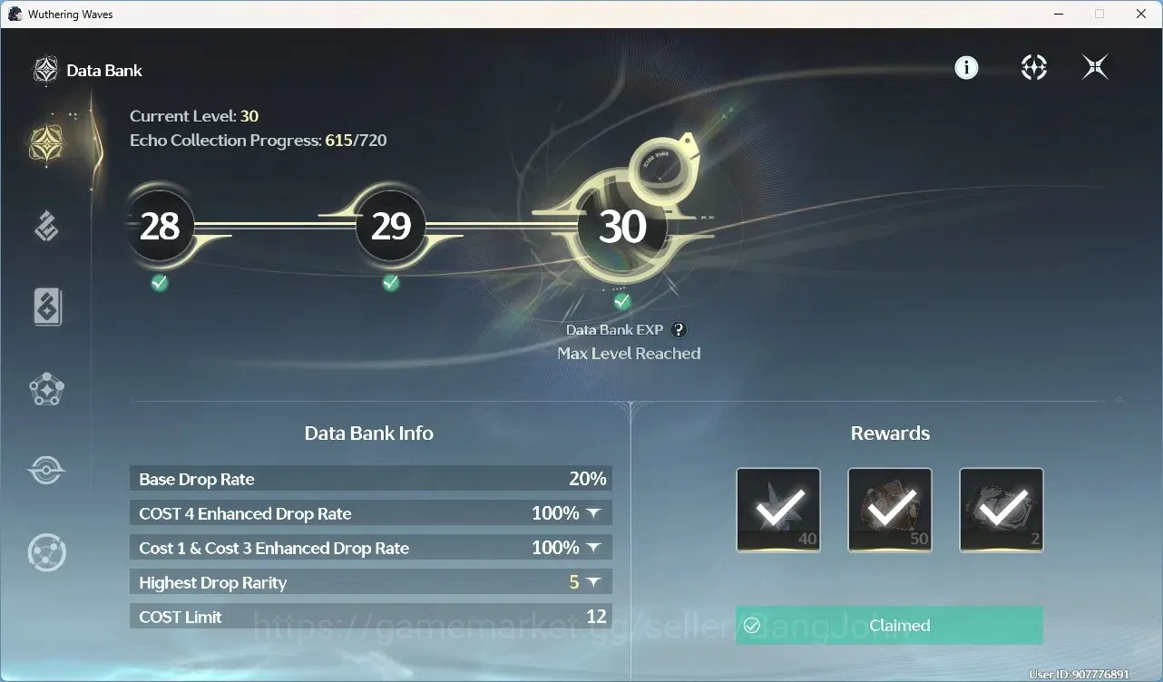 Wuthering Waves Accounts Mid-Game SEA|UL 50|Rank 6|2 Char Limited [Lucy Rc6]+Sign, Rebecca Rc1 | 1542 Astrite |Mc Female 8