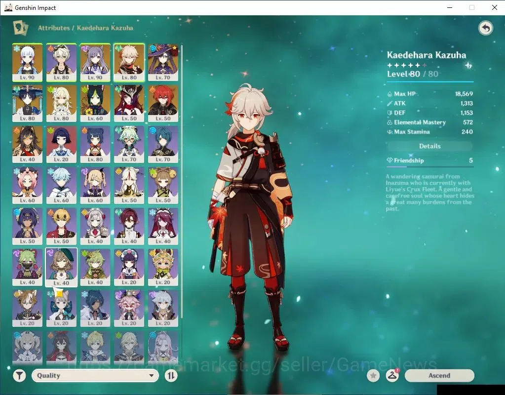 Genshin Impact Accounts Asia|AR 55|4 Limit +2(*5WEP)|Ayaka+Sign,Chasca,Kaz image 3