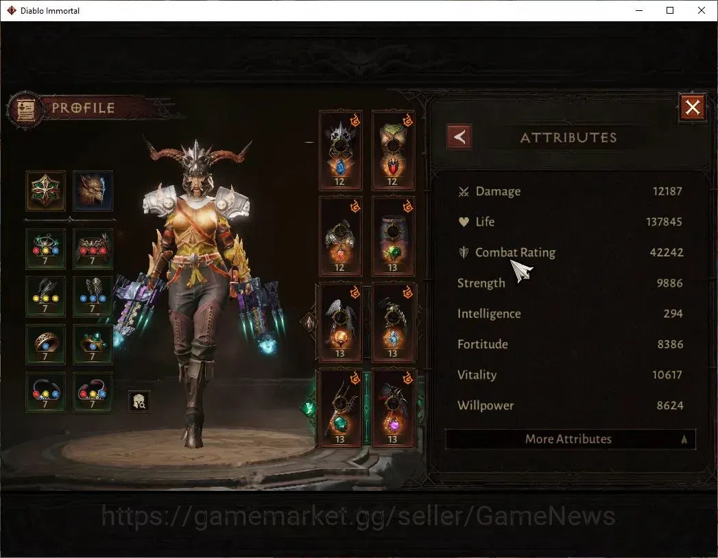 Diablo Immortal Accounts NA-Chain Of Honor|CS ON|Lv60(734)|Demon Hunter|CR  image 3