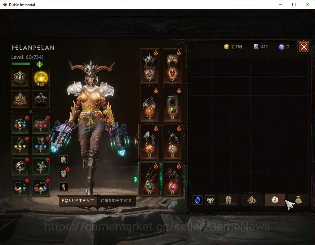 Diablo Immortal Accounts NA-Chain Of Honor|CS ON|Lv60(734)|Demon Hunter|CR  image 6