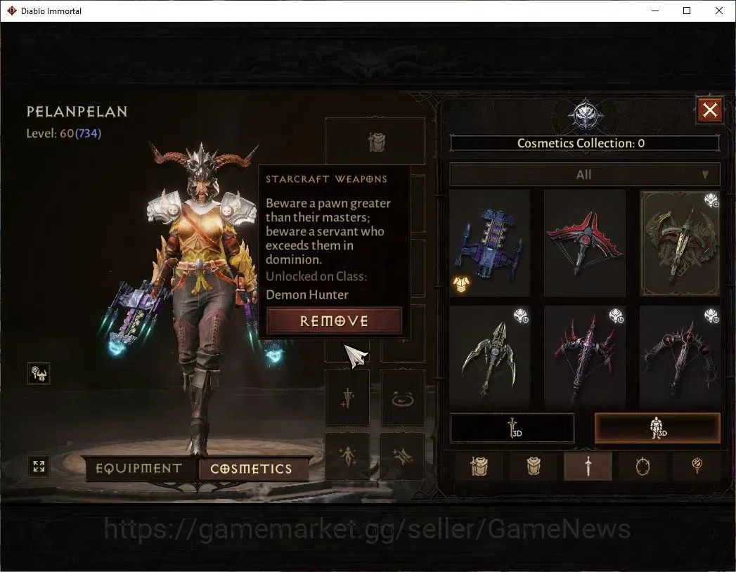 Diablo Immortal Accounts NA-Chain Of Honor|CS ON|Lv60(734)|Demon Hunter|CR  image 8