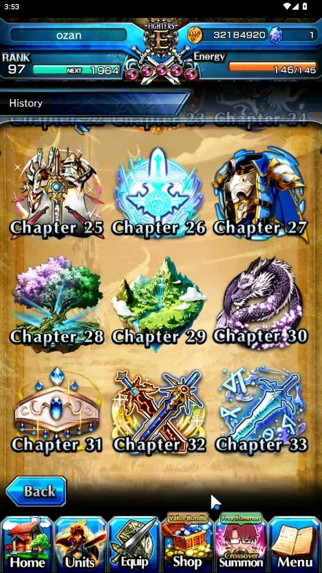 Grand Summoners Accounts End-Game Global|Rank 97|23 Ascend+7 TW|(Konpaku,2x Sung 9