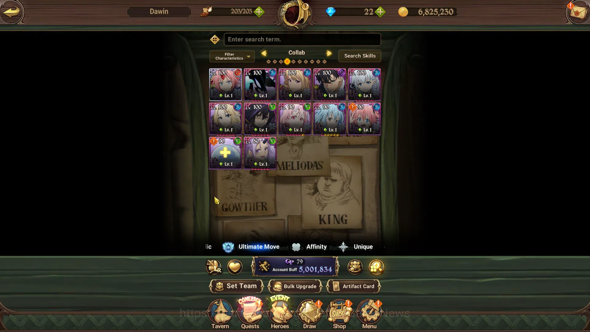 Asia|5M CC|4 LR+6 UR+Many Colab|Milim,KFKing3/6,Merlin,Helbram,Escanor,EliMeli,Beru,SJW,Beta,Alpha,Shuna,Etc|Code Only(SDS4152) The Seven Deadly Sins: Grand Cross Midgame Asia|5M CC|4 LR+6 UR+Many Colab|Milim,KFKing3/6,Me image 1