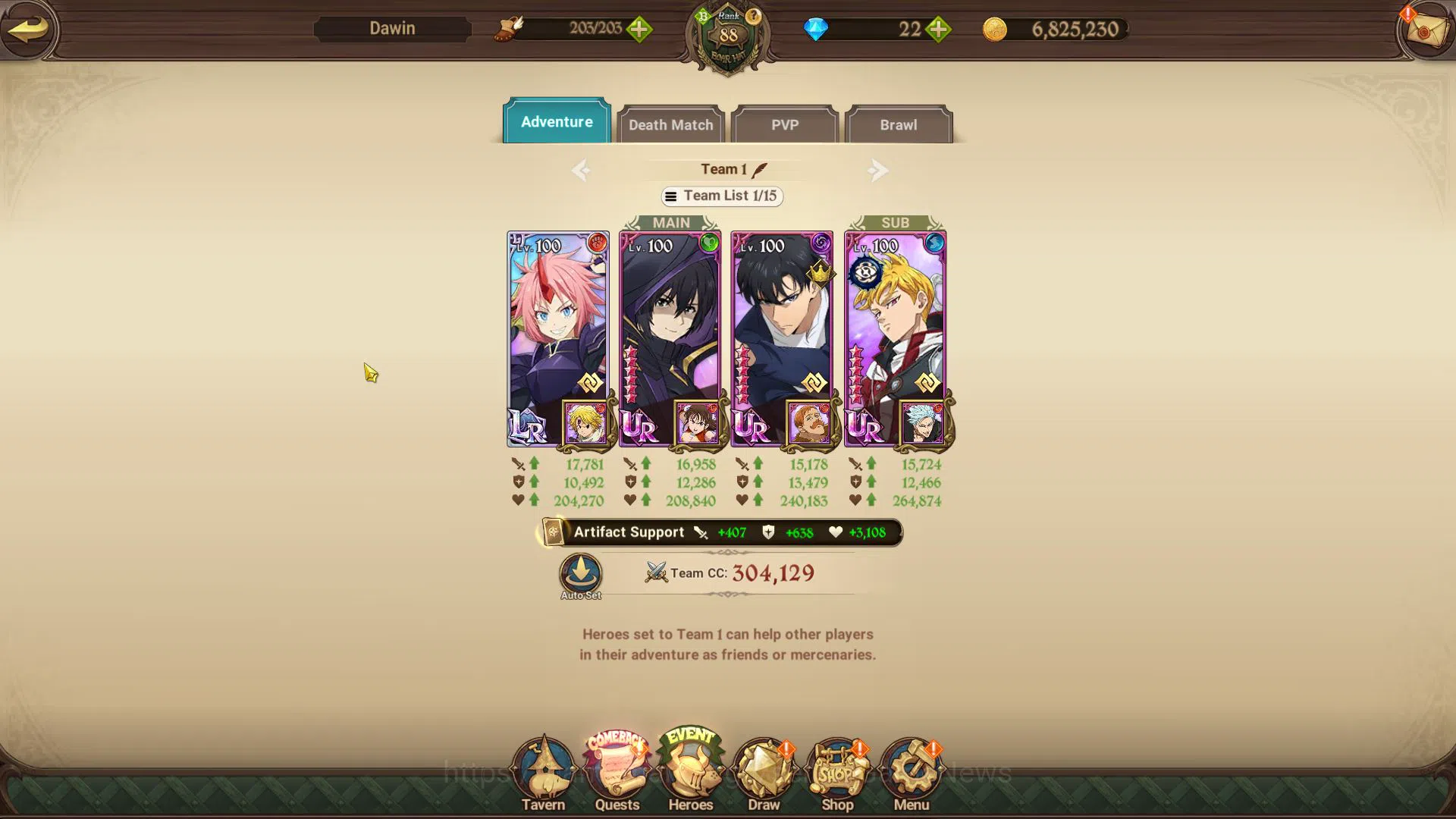 The Seven Deadly Sins: Grand Cross Accounts Midgame Asia|5M CC|4 LR+6 UR+Many 2