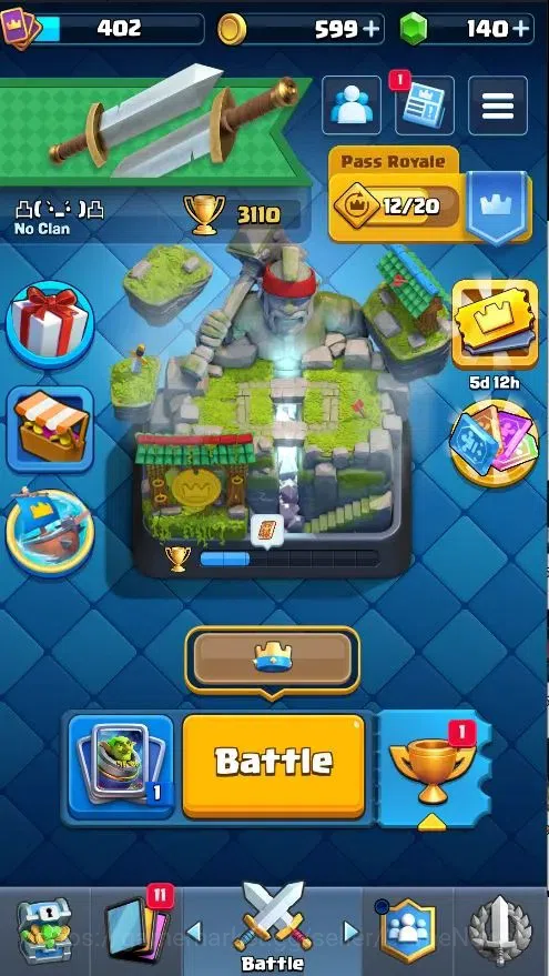 Clash Royale Accounts High-End Lv 402|TL 10|Trophy 3110|Card 50/121|1 Hero,3 EVO 4 Legend,15 Epic,11 Rare,17 Common|Take 1