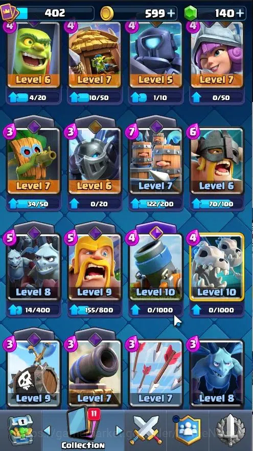 Clash Royale Accounts High-End Lv 402|TL 10|Trophy 3110|Card 50/121|1 Hero,3 EVO 4 Legend,15 Epic,11 Rare,17 Common|Take 10
