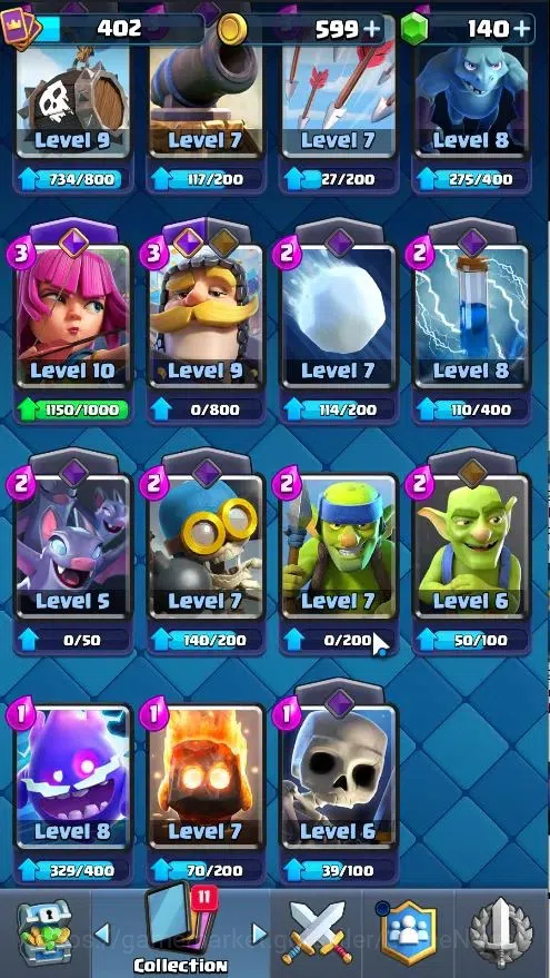 Clash Royale Accounts High-End Lv 402|TL 10|Trophy 3110|Card 50/121|1 Hero,3 EVO 4 Legend,15 Epic,11 Rare,17 Common|Take 11