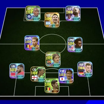 eFootball Accounts Meta Player Kolektif 3210 Messi bigitime x m.salah x Edmilson jangkar x Eto'o x Aguero blitz