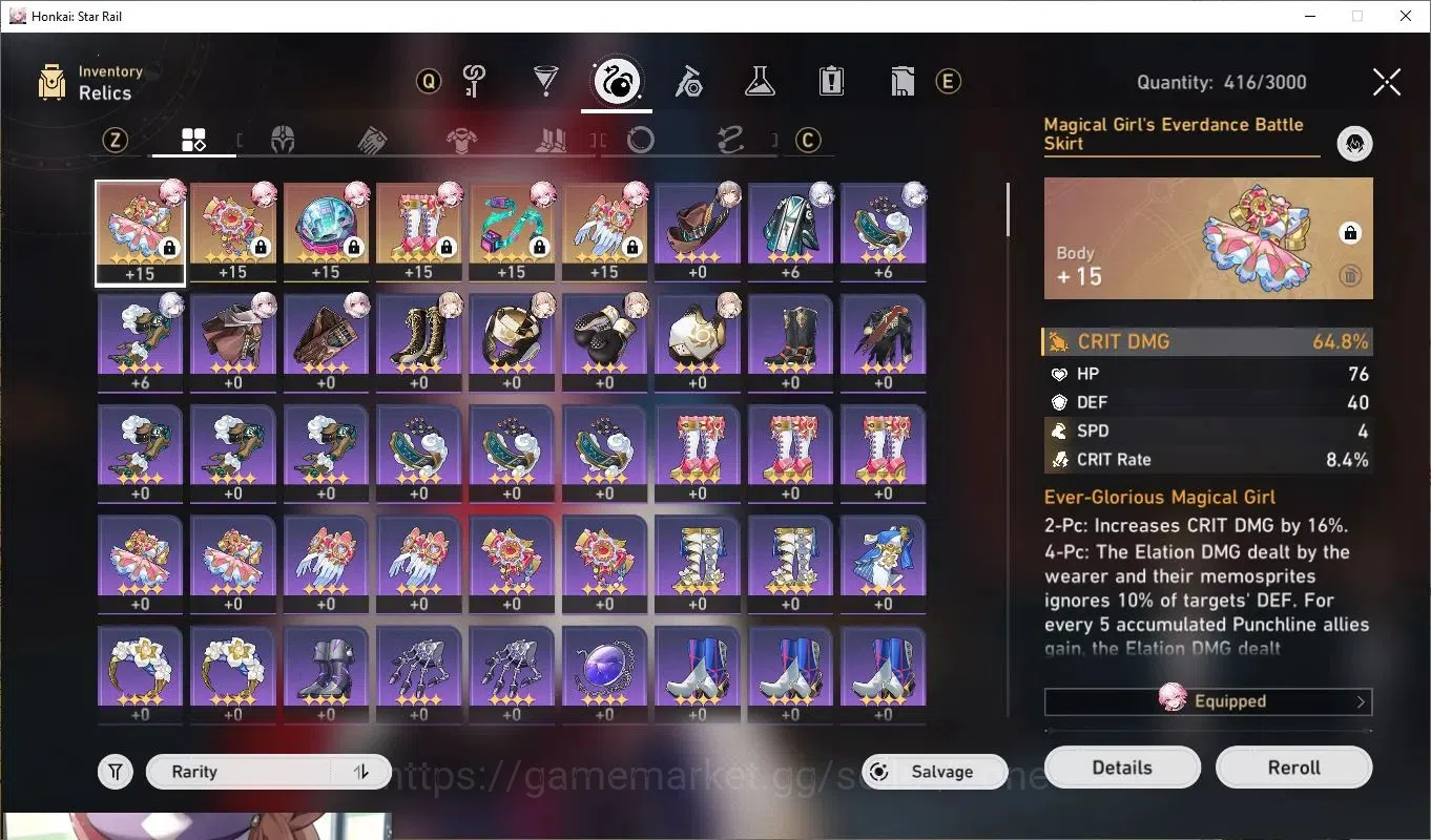 Honkai Star Rail Accounts Mid Game ASIA|TL40|Evanescia (188% Crit DMG), Yao Guang, Dan Heng L50|EL2|AscL80|9.7M 12