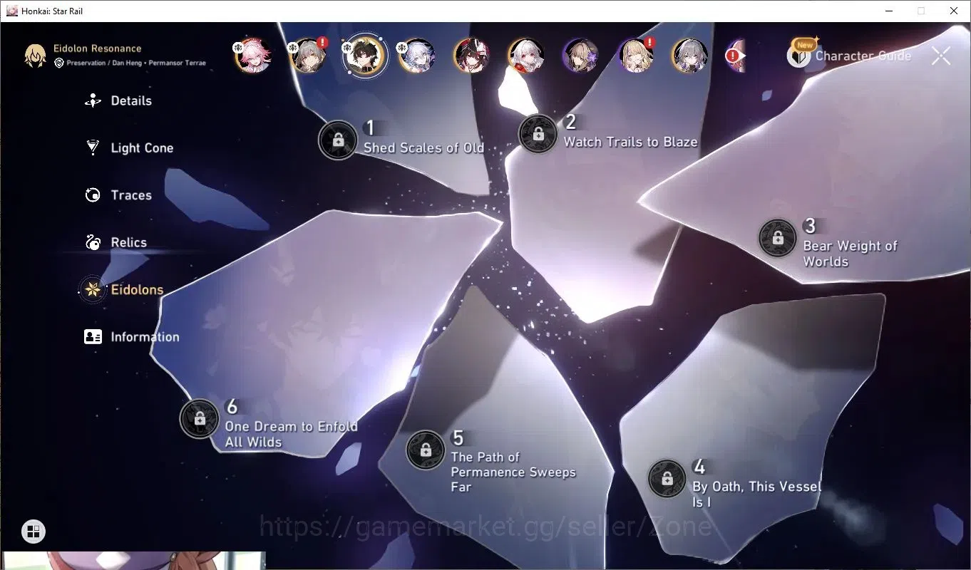 Honkai Star Rail Accounts Mid Game ASIA|TL40|Evanescia (188% Crit DMG), Yao Guang, Dan Heng L50|EL2|AscL80|9.7M 5