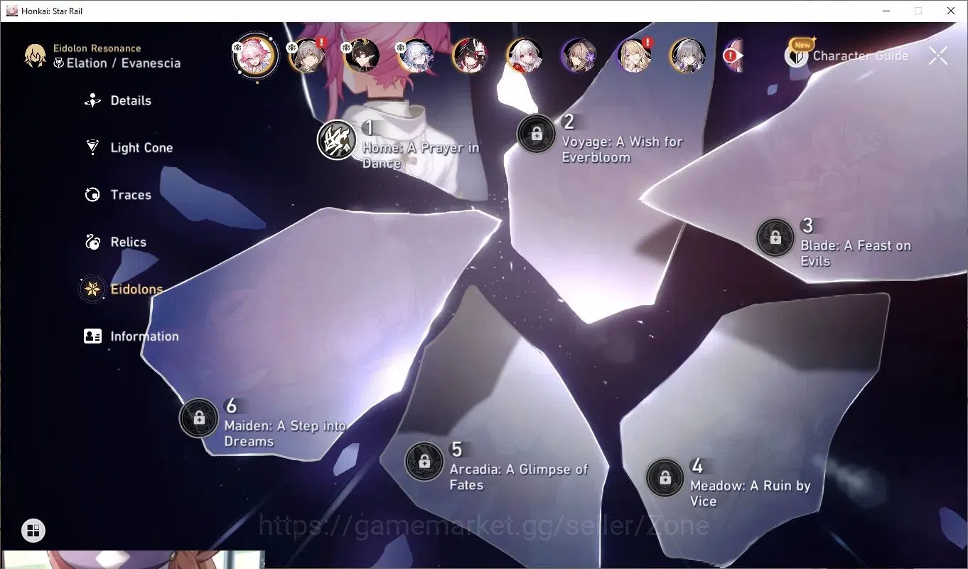 Honkai Star Rail Accounts Mid Game ASIA|TL40|Evanescia (188% Crit DMG), Yao Guang, Dan Heng L50|EL2|AscL80|9.7M 6