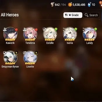 Epic Seven Accounts Starter Global|Unverif|Fresh Starter 2 ML(Lisette,Emp Ilynav)Estelle,Iseria,Kawerik|PoH+Bless ON|Theater
