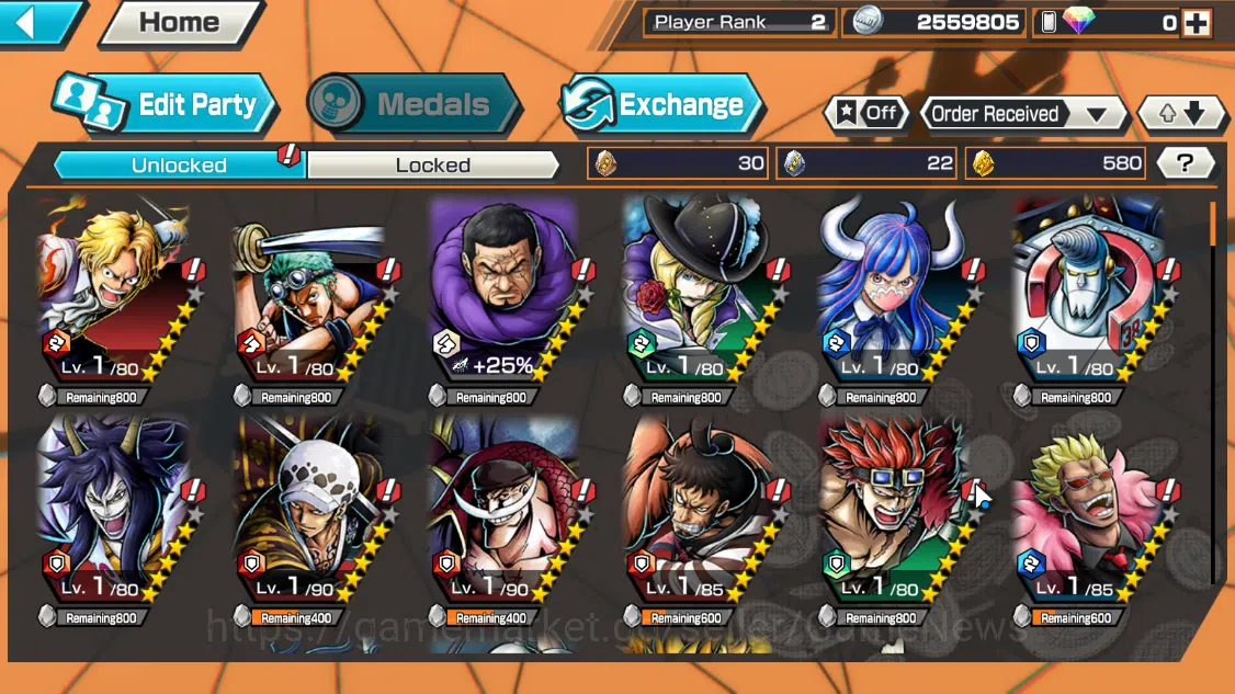 One Piece Bounty Rush Accounts Global|4EX|Winner Island Trafalgar Law,T5Elder Nus image 4