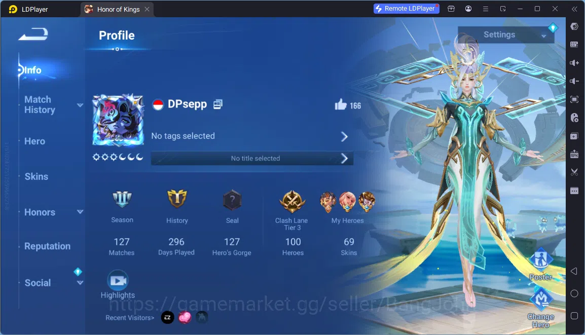 Honor of Kings Accounts Others Global|100H 69S|2 Sanxingdui|5 Event Exclusive|11 Epic|BaiQi 11.11|1Limbo|1 LOM|More|Check SS 1