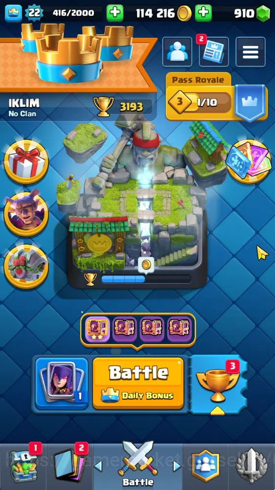Clash Royale Starter Lvl 22|Trophy 3193|Starter Limited Skin|KTL 9|Card image 1