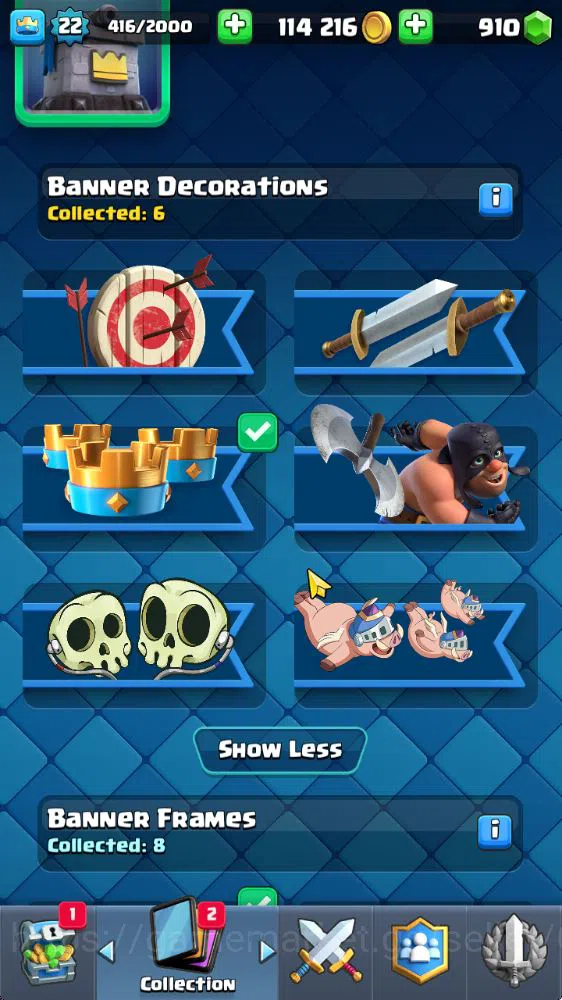 Clash Royale Accounts Starter Lvl 22|Trophy 3193|Starter Limited Skin|KTL 9|Card 66| 2 EVO 17 Epic,24 Rare,25 Common|Take 8
