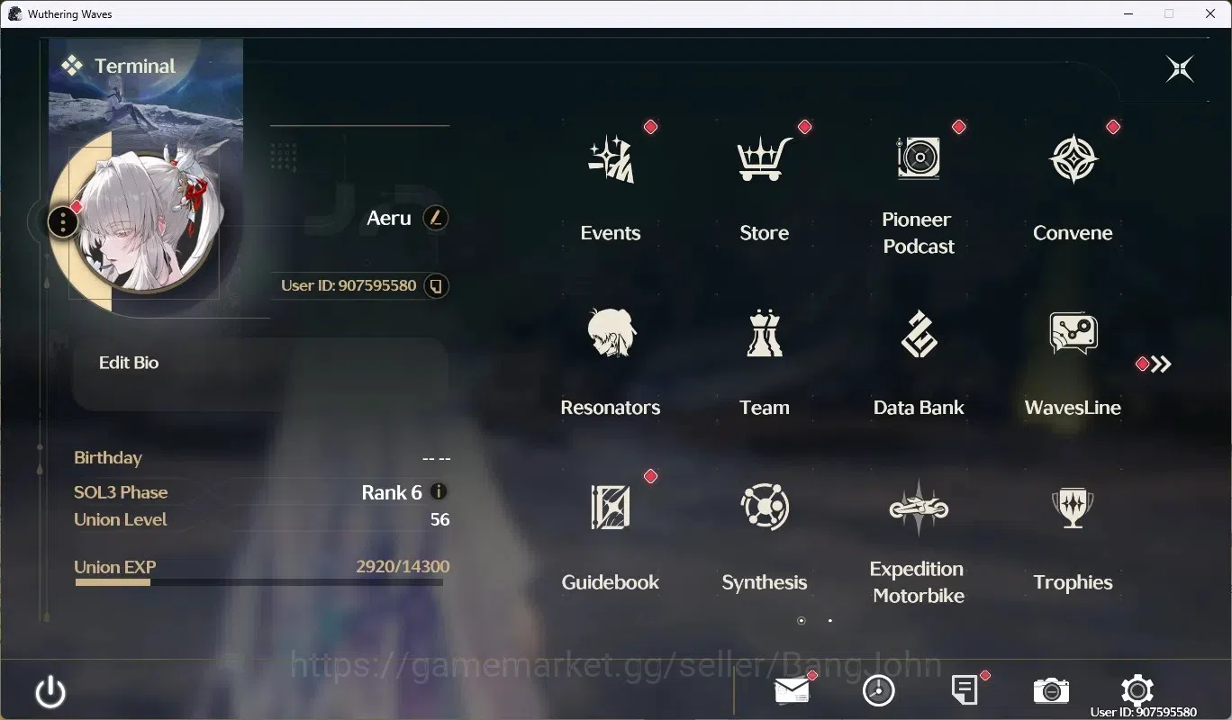 Wuthering Waves Accounts SEA|UL 56 | Rank 6 | 3 Char Limited[Hiyuki Rc4, Lu image 1